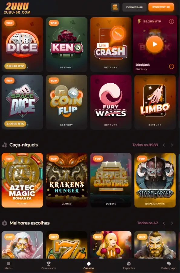 Aplicativo oficial do 2UUU Cassino para celular